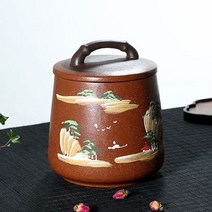 0412498 청수니 난수 무늬 자사 차통 500g, 단품