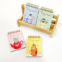 동물 링노트 A7 트윈링 유선노트 줄노트 링메모, A.고양이