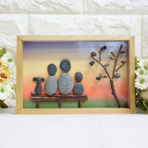 에코스톤나무액자만들기-가족, 단품