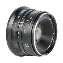 25mm F/1.8 수동 카메라 렌즈 마이크로 포서드 블랙
