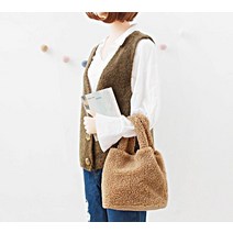 laterior 양털 토트백