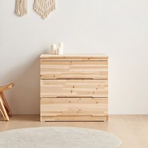 주식회사히트 [히트가구] N380 삼나무 원목 3단 서랍장 800 (착불), M삼나무