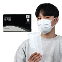 블랙딘 개별포장 일회용마스크 3중필터 화이트 100매