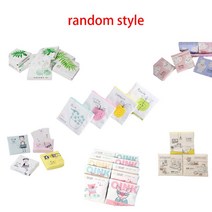 60pcs/pack 3 플라이 일회용 안면 종이 조직 두꺼운 귀여운 다채로운 만화 인쇄 냅킨 휴대용 자동차 홈 파티 장식