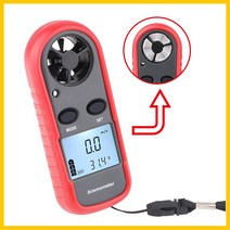 속도측정기휴대용 풍속 측정기 디지털 온도계 30 메터/초 LCD 백라이트 핸드 헬드 도구 WT816, 한개옵션0