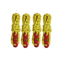 다용도 반사 스트링로프 4미터+스토퍼 세트 4개입 캠핑로프 텐트 타프 천막끈 야간빛반사, 옐로우(반사로프4M+후크세트4개입)