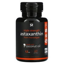 Sports Research 스포츠리서치 아스타잔틴 12mg 코코넛 오일 60소프트젤, 1개