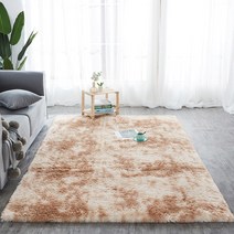 스페인카페트 풍성한 타이다이 카펫 프린트 플러시 바닥 푹신한 매트 40x40CM 어린이 방 인조 모피 부분 러그 거실 매트 실키