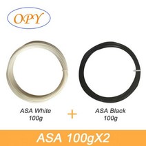 3D프린터 레진 필라멘트ASA 필라멘트 3D 프린터 1.75Mm 1Kg UV 저항 플라스틱 스레드 10M 100G 샘플 검정, ASA White Black 100g_CN