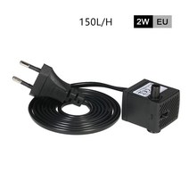 액체이송펌프2/2.5/4W 미니 잠수정 워터 펌프 수족관 탁상 분수 연못 물 정원 및 수경 시스템 노즐 1 개 포, 01 EU Plug 2W