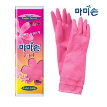 마미손 플라워 고무장갑 중(M), 12개