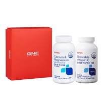 지앤씨 AK분당점 GNC AK백화점 뼈&항산화건강세트(칼슘1000X츄어블C100), 단일옵션