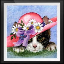 보석십자수 명화 5D DIY 다이아몬드 페인팅 자수 만화 동물 공예 스킬자수, 01 20*20cm, 13 13