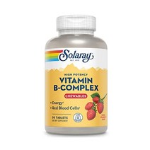 SOLARAY비타민B-복합체Chewable 츄블 젤리sStrawberryRedBloodCellStressMe개olism50