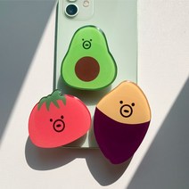 웅이아버지 파머스 농작물 그립톡 현관마스크걸이 스마트톡 아이폰 케이스 갤럭시 휴대폰 거치대, 토매튜2개구매(할인적용), 토매튜