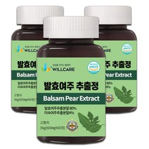 윌케어 발효여주 추출정 국내산 600mg x 60정, 3병, 3개, 36g