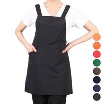DAE26 주방 식당 단체 행사 손님용 기본 X형 앞치마, DAE26 검정F_단추