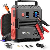 BUTURE 휴대용 공기 주입기 전동 에어펌프 자동차 오토바이 자전거 12V + 점프스타터, 기본, BM600