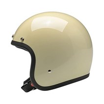 Biltwell 빌트웰 보난자 글로스 빈티지 화이트 DOT 승인 3/4 오토바이 헬멧, XX-LARGE