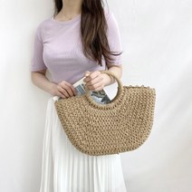 고앤비 바캉스룩 라탄백 왕골가방 라피아백 여름가방 bbg453