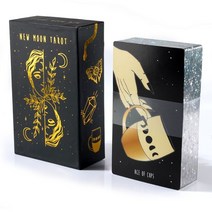 신제품 문 타로 데크 78 금박 카드 라이더 웨이트 초보자 셀프 케어 인디 70x2023mm 가장자리 파티 게임 1, 01 라이트 그레이