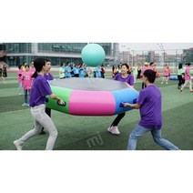 성인 운동회 워크숍 낙하산 놀이 체육교구, 1미터(요가볼을 보내기 위한 손잡이 4개)