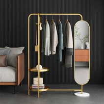 전신거울 슬림 행거 코트랙 자취방 꾸미기 스탠드 옷걸이, 100  블랙(회전거울)