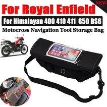 로얄 엔필드 히말라야 400 411 BS6 INT 인터셉터 650 X350 바이크 오토바이 액세서리 휴대 전화 탐색 도구 보관 가방, [01] Black, 01 Black