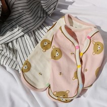 댕댕이 편한옷 강쥐 봄 강아지 베들링턴테리어 빠삐용강아지 삽살개 파티푸들 소형견 파티푸들 실내복곰돌이조끼, 핑크