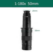 현미경 배율 조정 가능한 180X 150X 130X 줌 C 마운트 렌즈 HDMI USB 산업 비디오 카메라용 0.7X 4.5X, [04] 180x max 150mm