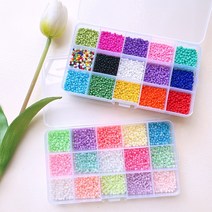 DIY 시드 3mm 파스텔 비비드 비즈 세트 집콕놀이 팔찌 반지만들기 우레탄줄 포함