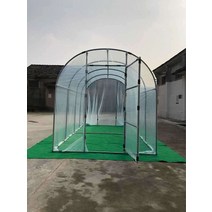 비닐하우스 자재 농막 조립식 소형 온실 텃밭 농업용, 폭 2m/ 길이 6m/ 높이 2m(필름 포함)