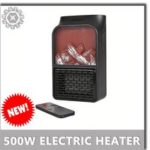 미니 인덕션 1구 캠핑 원룸 전기 벽난로 히터 500W 220V 50Hz 통나무 불꽃 효과 공기 팬 원격 제어, [01] US plug, 01 US plug
