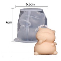 귀여운 고양이 실리콘 틀 3D 수지 아로마 테라피 양초 만들기 용품 초콜릿 무스 케이크 장식, [01] A
