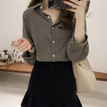 오노마 오노마 ONM 데일리 여성 데이트 코디 2컬러 체크 셔츠 예쁜 남방 (8053827)