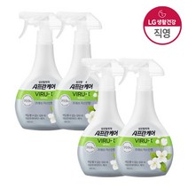 엘지생활건강 샤프란케어 바이럭스 섬유탈취제 프레쉬자스민향 500ml / 탈취스프레이, 4개