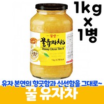 꿀 유자차 청 에이드 잼 시럽 소스 국산 유자 티, 1병, 1kg