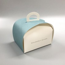 조각케익박스-돔손잡이(민트), 1묶음(25개), 160x125x(h)120mm