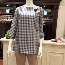 [앤디스클라인] NC05 라운드체크블라우스. A2LBB401A