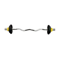 헬스프라자 슈페리어 중량컬바세트 이지바 우레탄 중량원판 바벨컬 15kg 세트, 락조마구리 화이트+추가 중량원판 5kg*2개