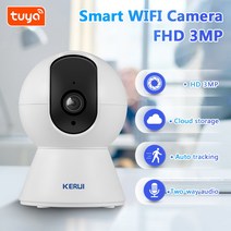 CCTV 방범 보안 감시 IP 카메라 현관 문 스마트폰 가정용 매장 무선 초소형 펫 씨씨티비 Kerui 1080p 3mp tuya 스마트 미니 와이파이 ip 실내 홈 cctv, 128g 카드로 3mp, 오 플러그