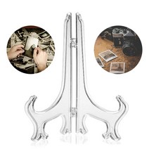 투명 플라스틱 액자 받침거치대 대 DD-10945액자받침대 액자전시 액자장식품 접시진열 접시장식 접시받침대 작품전시 엽서전시 화폐전시 투명액자받침대 탁상용액자, 본상품