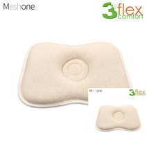 오가닉 유아용 짱구베개 뒷면 매쉬 사계절용 신생아두상베개 신생아두상교정