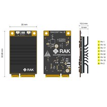 RAK2287 LPWAN 집중 장치 미니 PCIe 모듈 Semtech SX1302 내장 ZOE-M8Q GPS 모듈 SPI 인터페이스 글로벌 대, 07 EU868