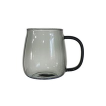 마카 내열유리 카페유리컵 물컵 항아리 그레이머그컵 400ml, 1개
