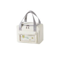 Runhui 새로운 식당 가방 쌀 가방 단열 가방 휴대용 점심 가방 야외 피크닉 가방 아이스 가방 학생 점심 가방, 베이지