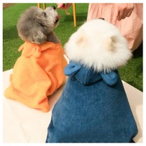 나와니스_ 강아지 애견 목욕가운, 오렌지
