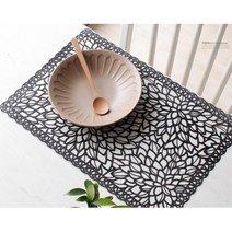 관리하기편한 pvc 식탁깔판 개인매트 테이블셋팅 주방잡화 브런치카페 상차림 가정용 주방테이블 식탁데코, 그레이