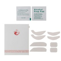 Razer 바스 실리스 유선 마우스 피트 스티커 마우스 스케이트 글라이드 커브 모서리 용 2 팩, 하얀색