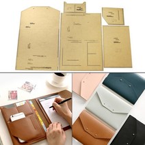 원데이클래스 가죽공방 카드지갑만들기 1set diy 크래프트 종이 템플릿 클러치 가방 지갑 여권 가방 leather book set leather craft pattern 패턴, 없음